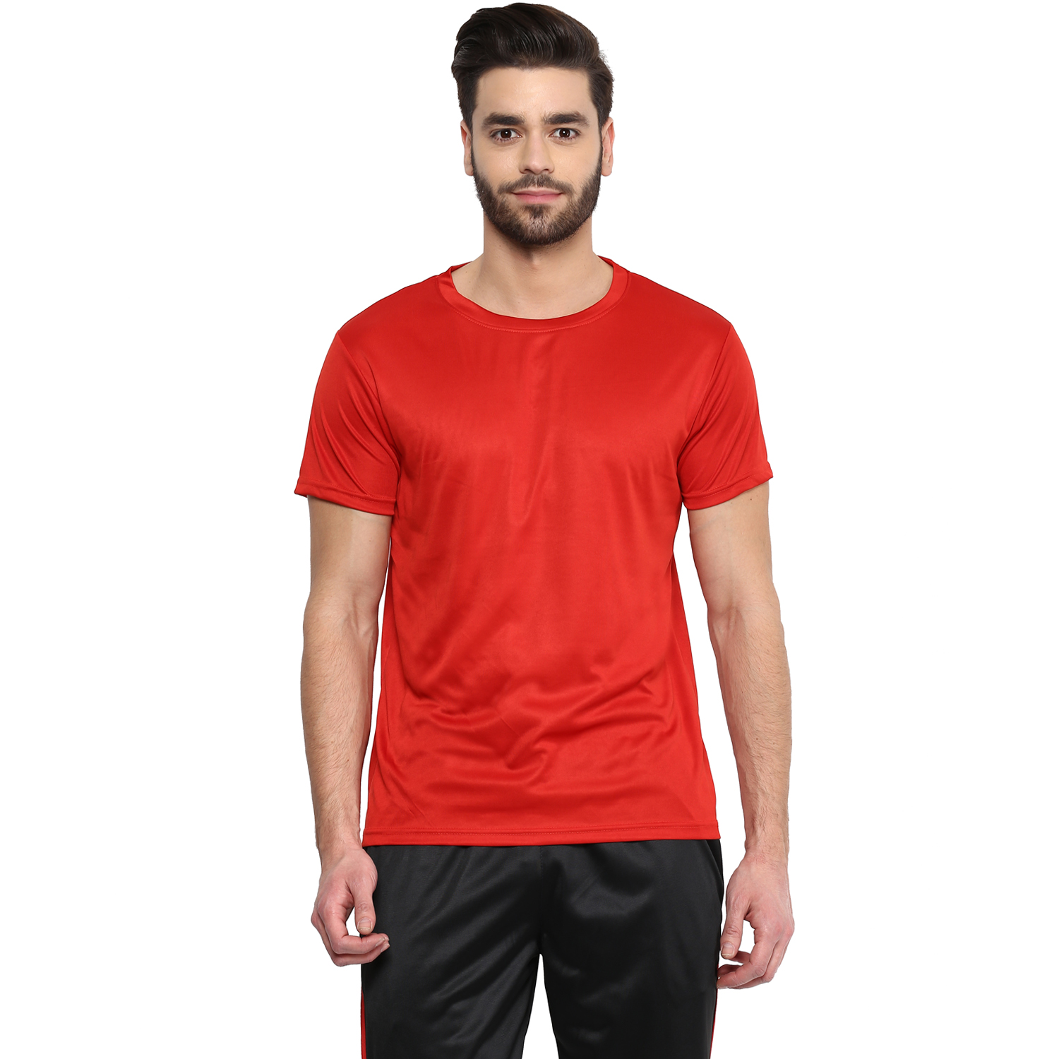 T-Shirts / Round Neck / Micro Polyester / Red