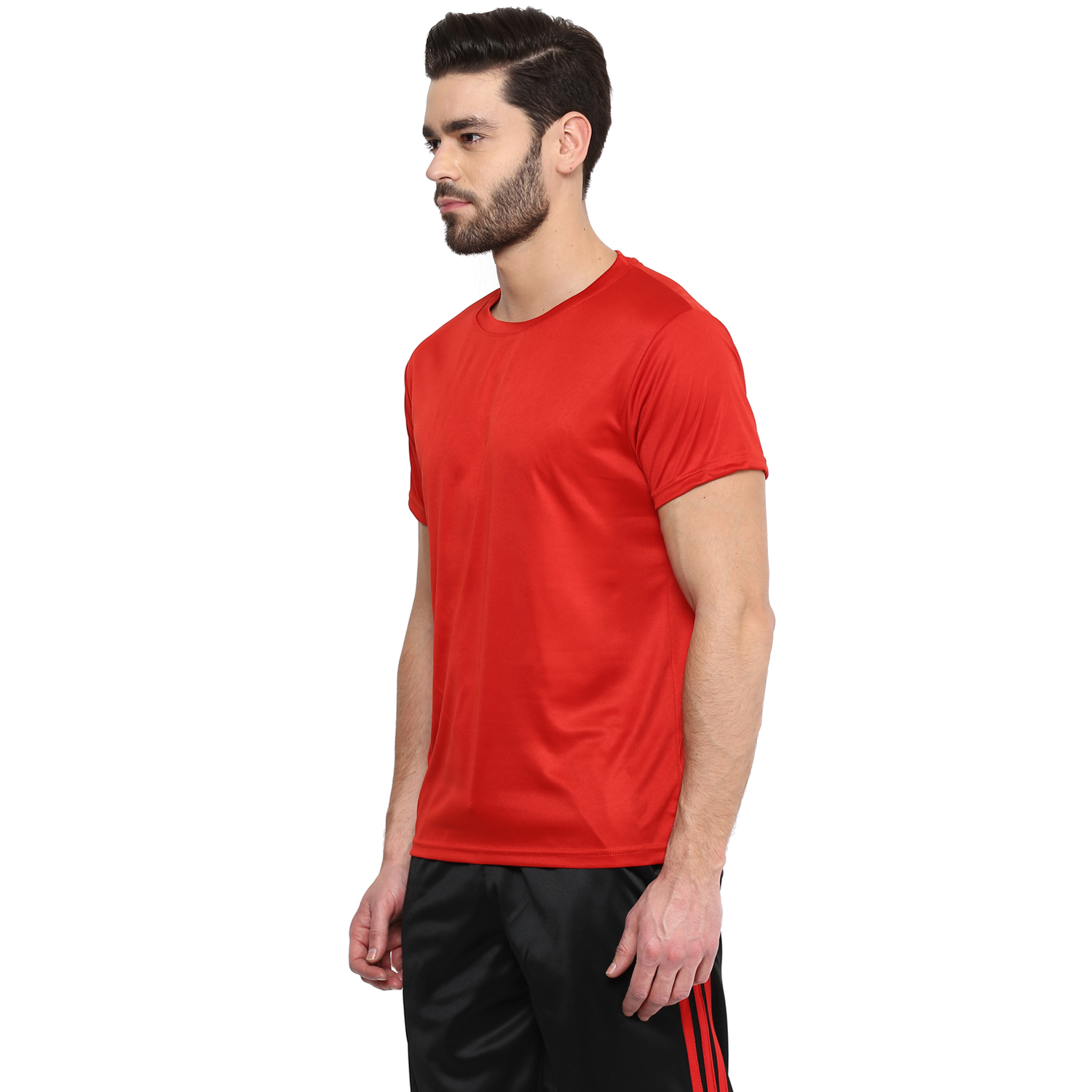 T-Shirts / Round Neck / Micro Polyester / Red - 2