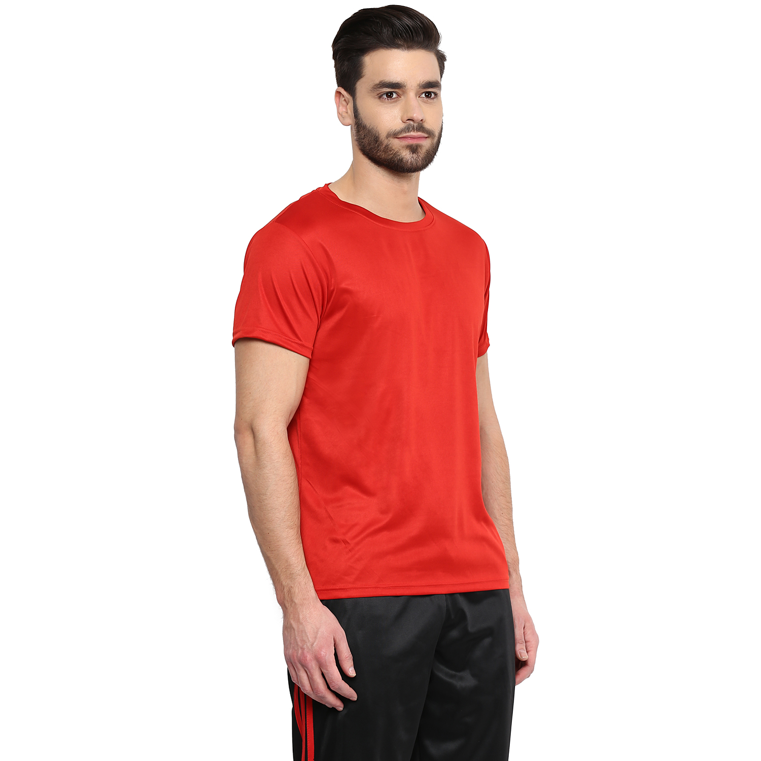 T-Shirts / Round Neck / Micro Polyester / Red - 4