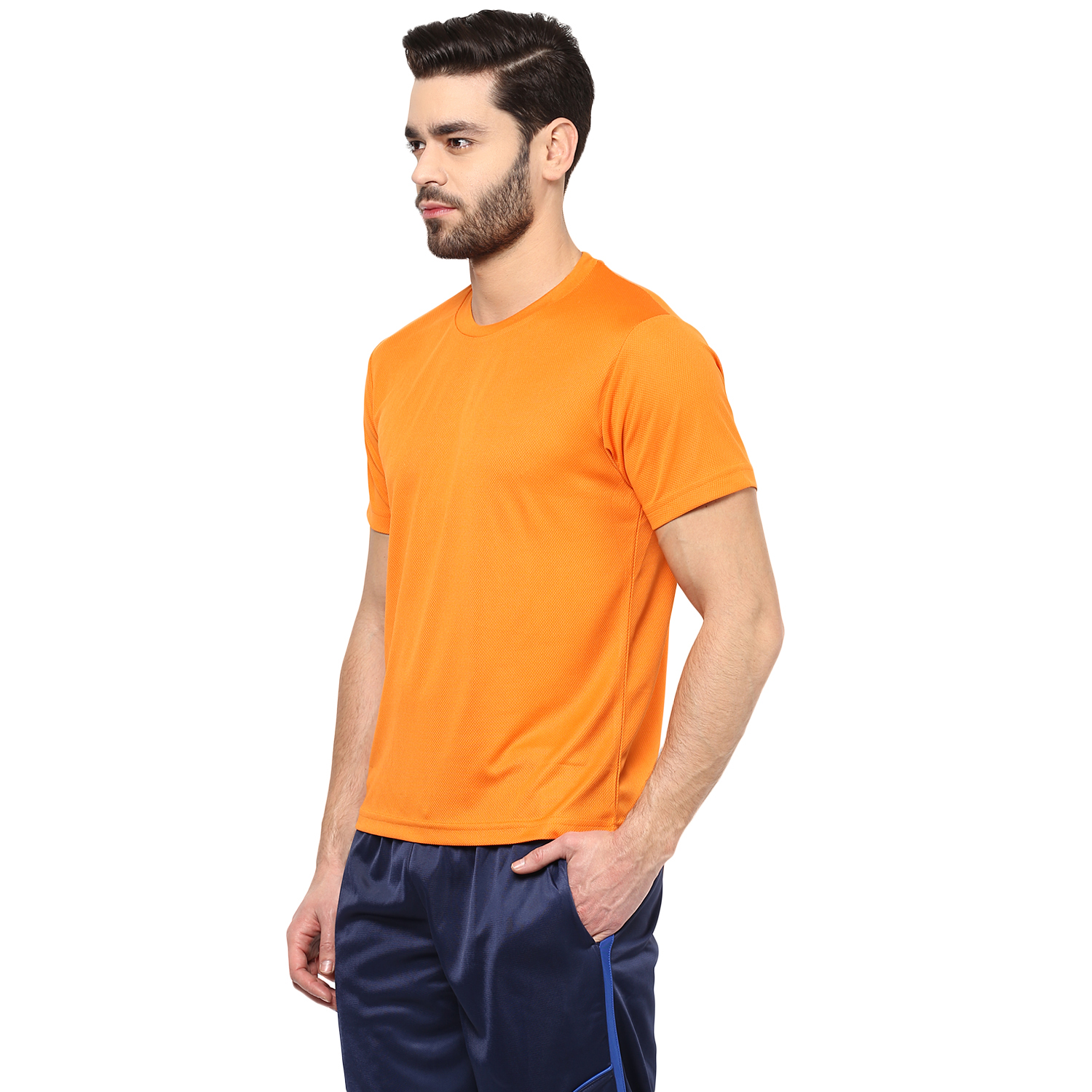 T-Shirts / Round Neck / Micro Polyester / Orange - 2