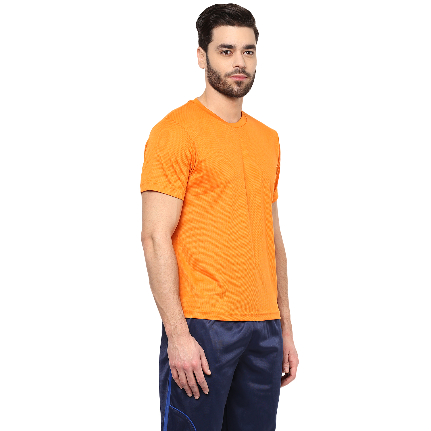 T-Shirts / Round Neck / Micro Polyester / Orange - 4