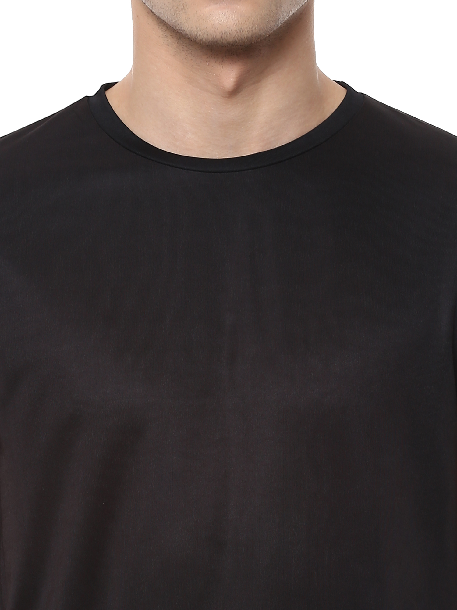 T-Shirts / Round Neck / Micro Polyester / Black - 6
