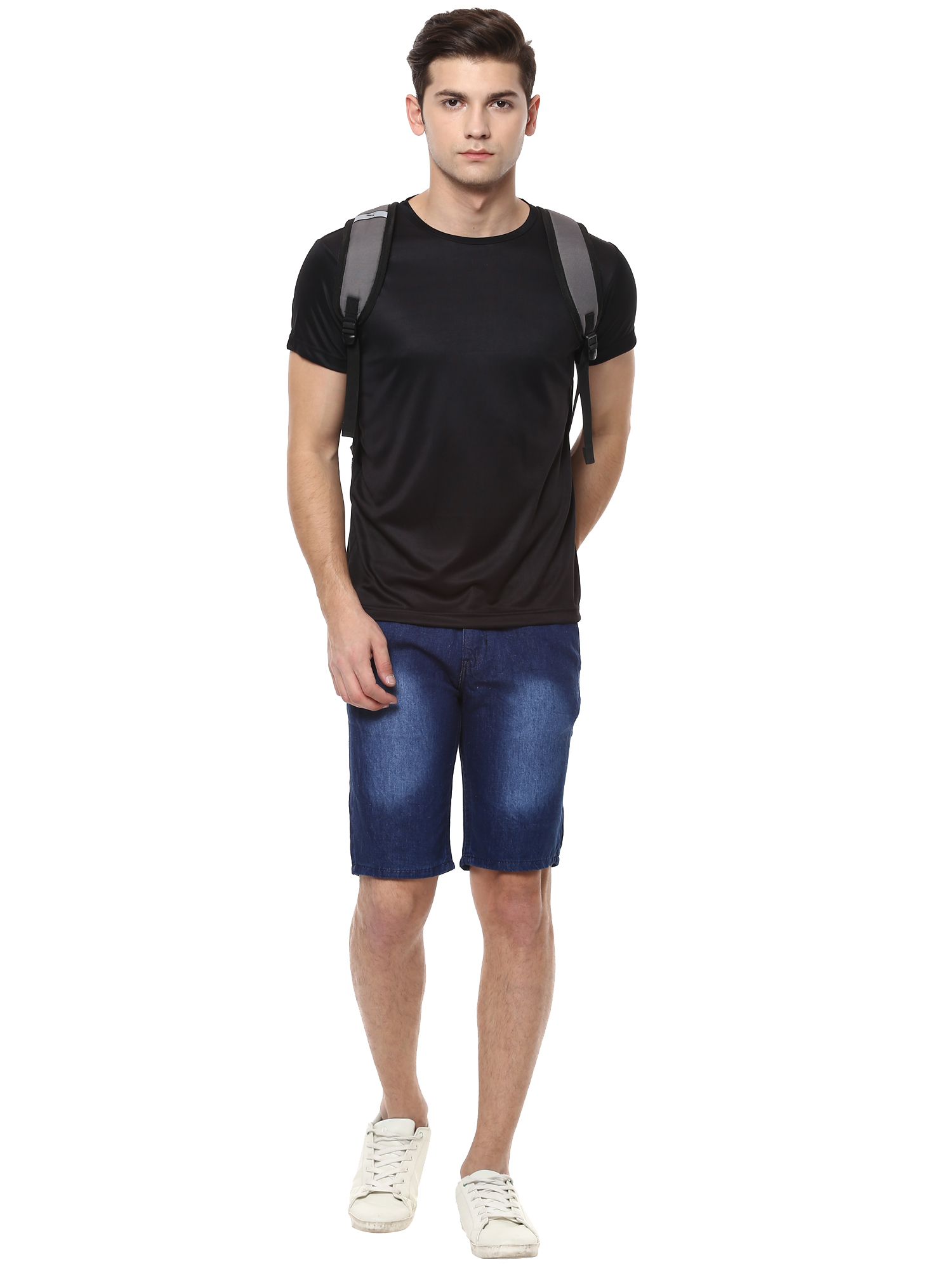 T-Shirts / Round Neck / Micro Polyester / Black - 8