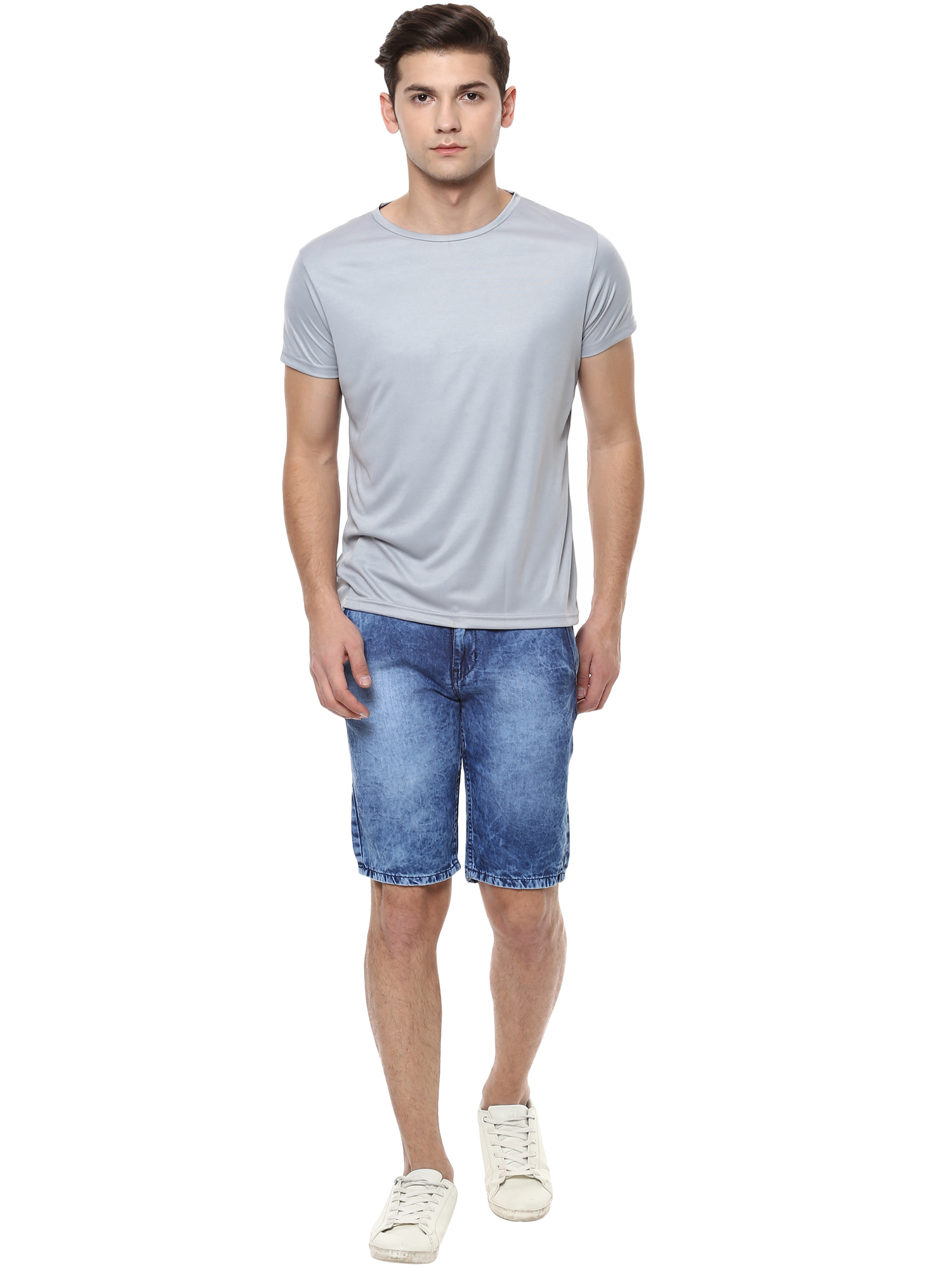 T-Shirts / Round Neck / Micro Polyester / Steel Grey - 5