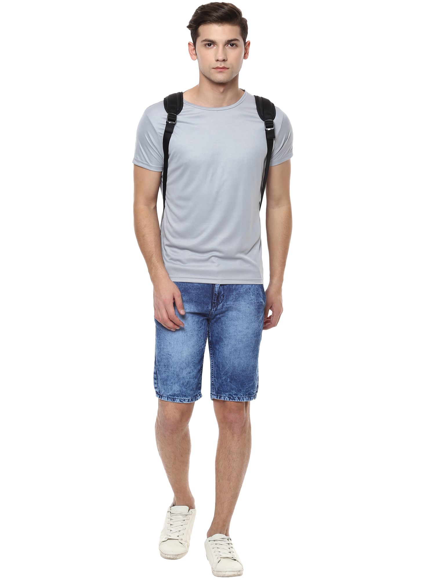 T-Shirts / Round Neck / Micro Polyester / Steel Grey - 8