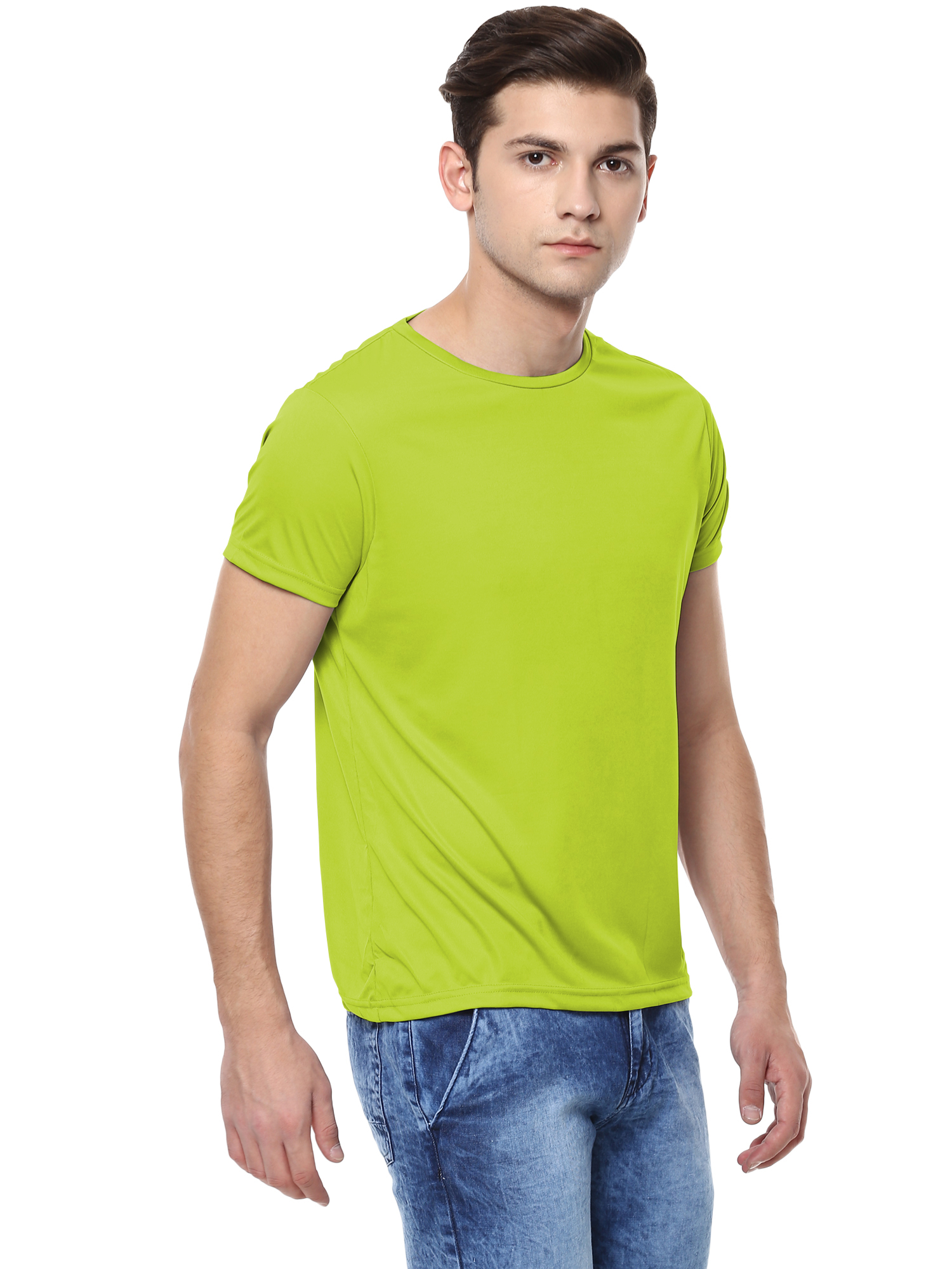 T-Shirts / Round Neck / Micro Polyester / Parrot Green - 4