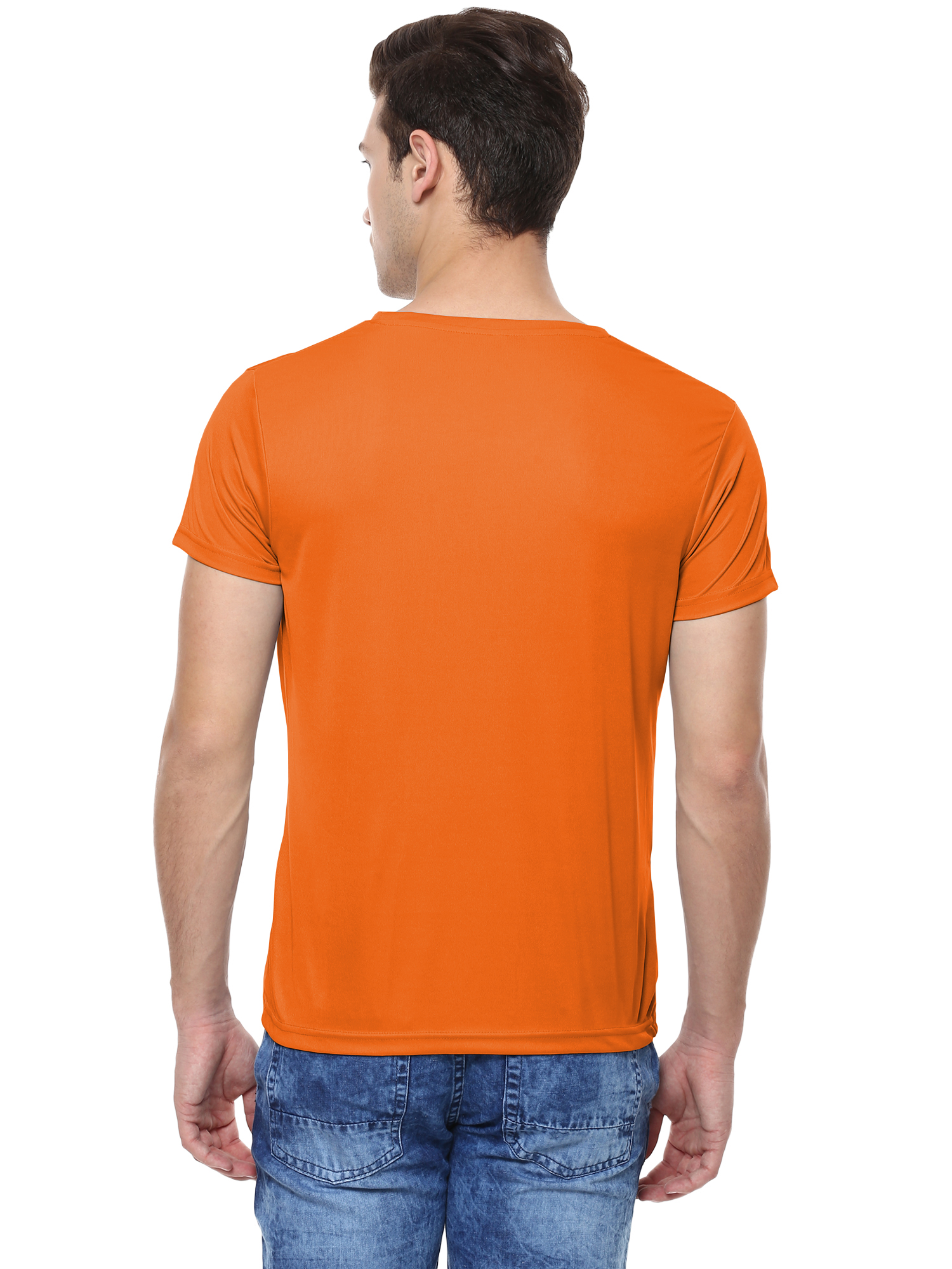 T-Shirts / Round Neck / Micro Polyester / Deep Orange - 3