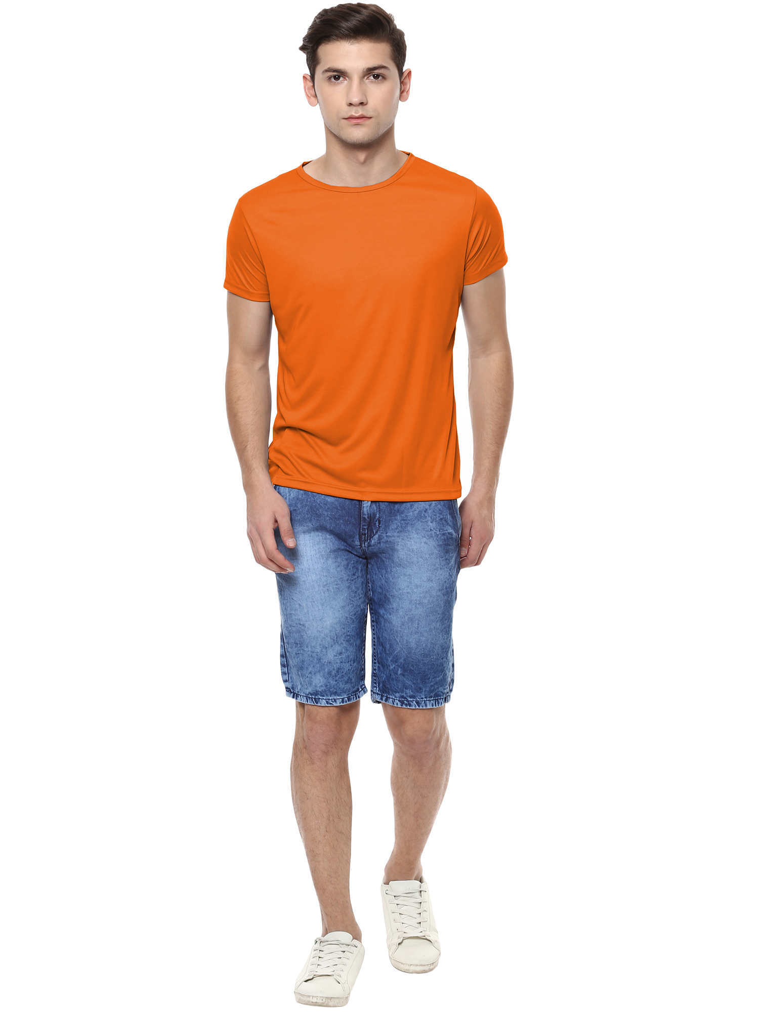 T-Shirts / Round Neck / Micro Polyester / Deep Orange - 5