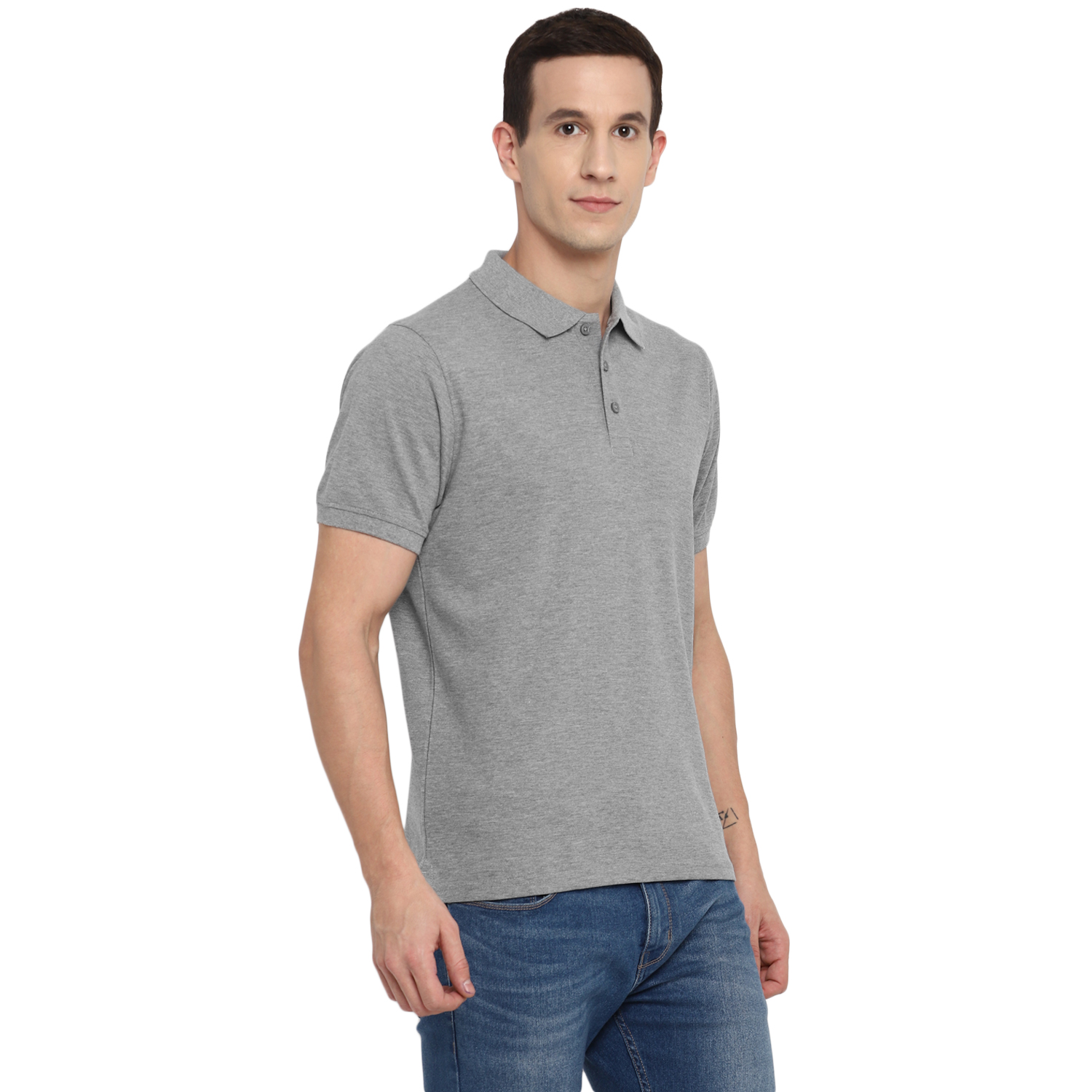 T-Shirts / Polo Collar / PC Pique / Grey Melange - 5