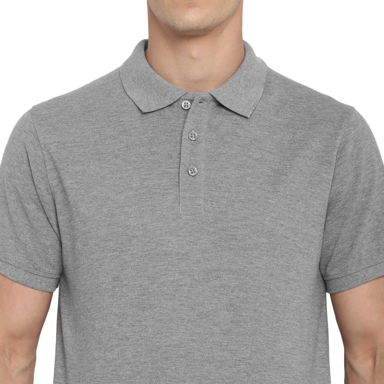 T-Shirts / Polo Collar / PC Pique / Grey Melange - 6