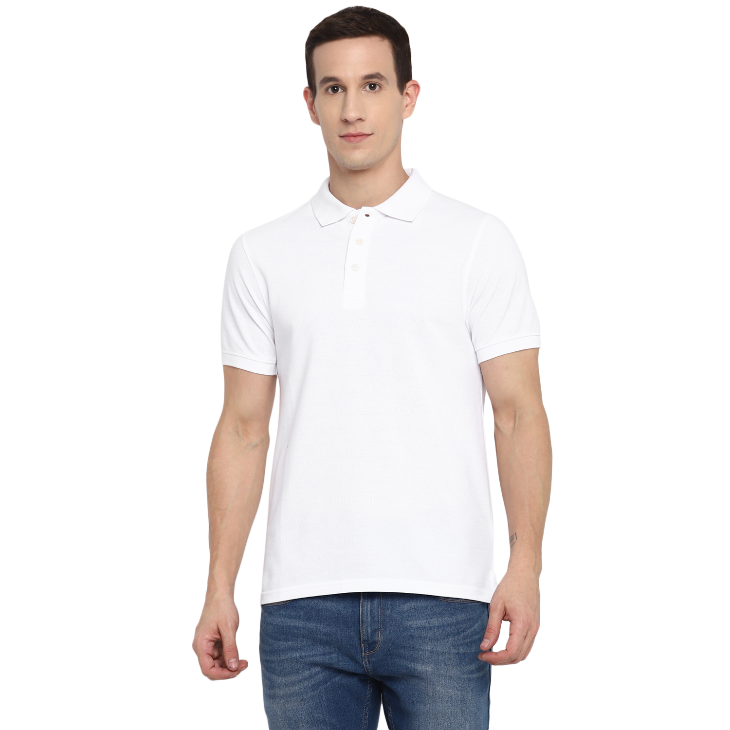 T-Shirts / Polo Collar / PC Pique / White