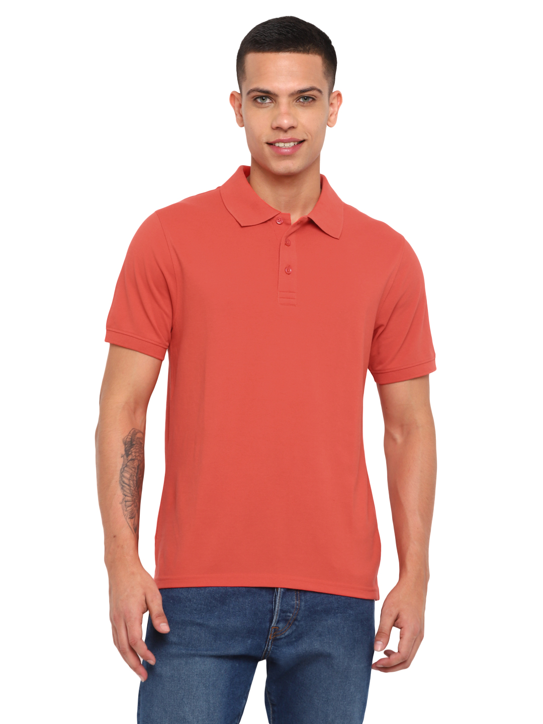 T-Shirts / Polo Collar / PC Pique / Brick Red