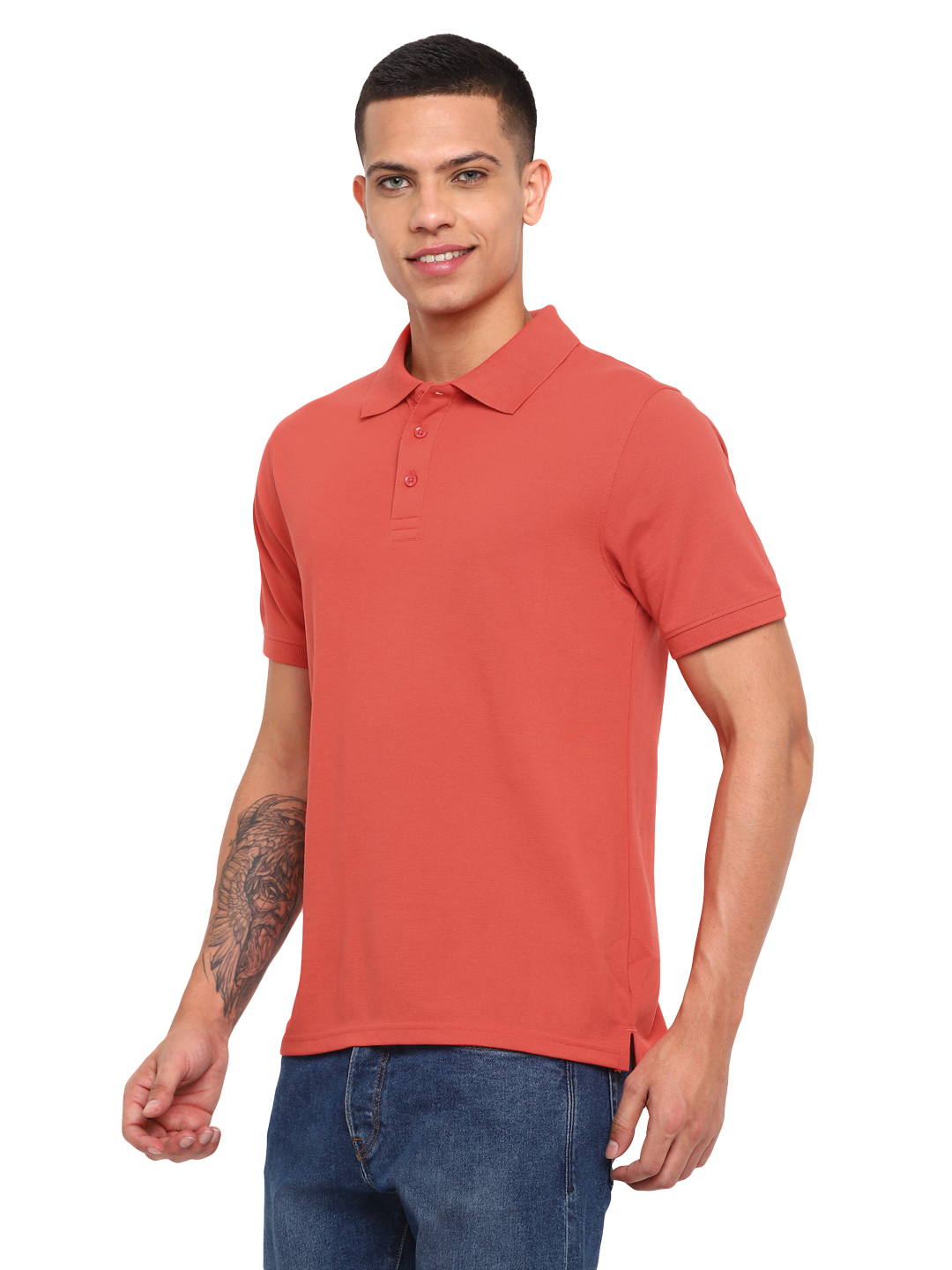 T-Shirts / Polo Collar / PC Pique / Brick Red - 4