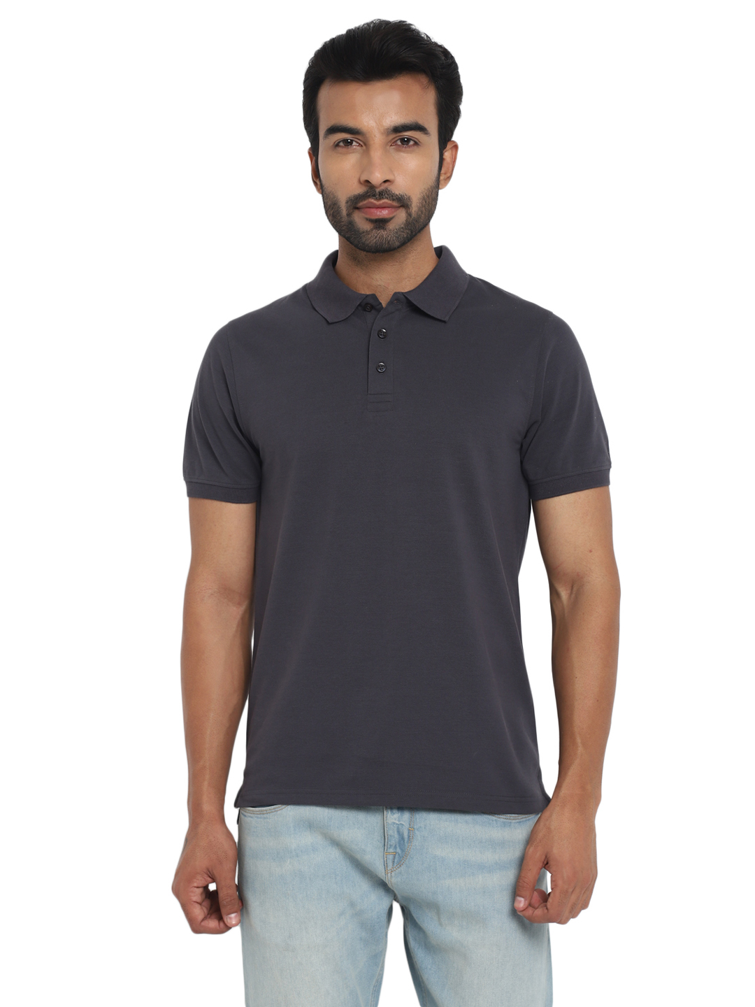 T-Shirts / Polo Collar / PC Pique / Carbon Grey