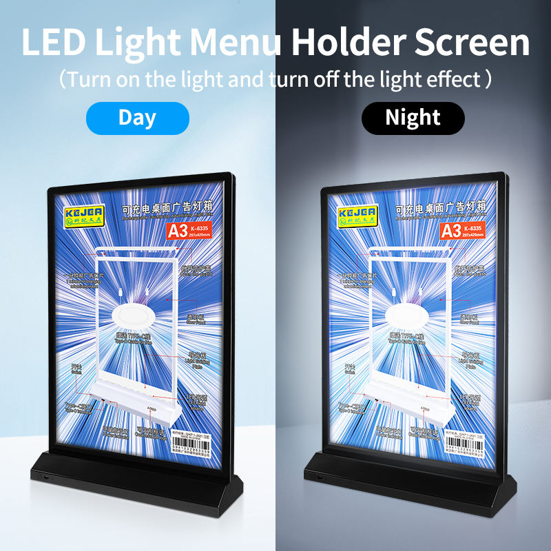Kejea LED Advertising Light Box A3 Desktop Display - 5