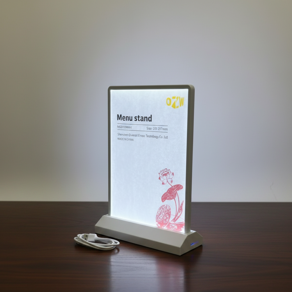 Kejea LED Advertising Light Box A4 Desktop Display