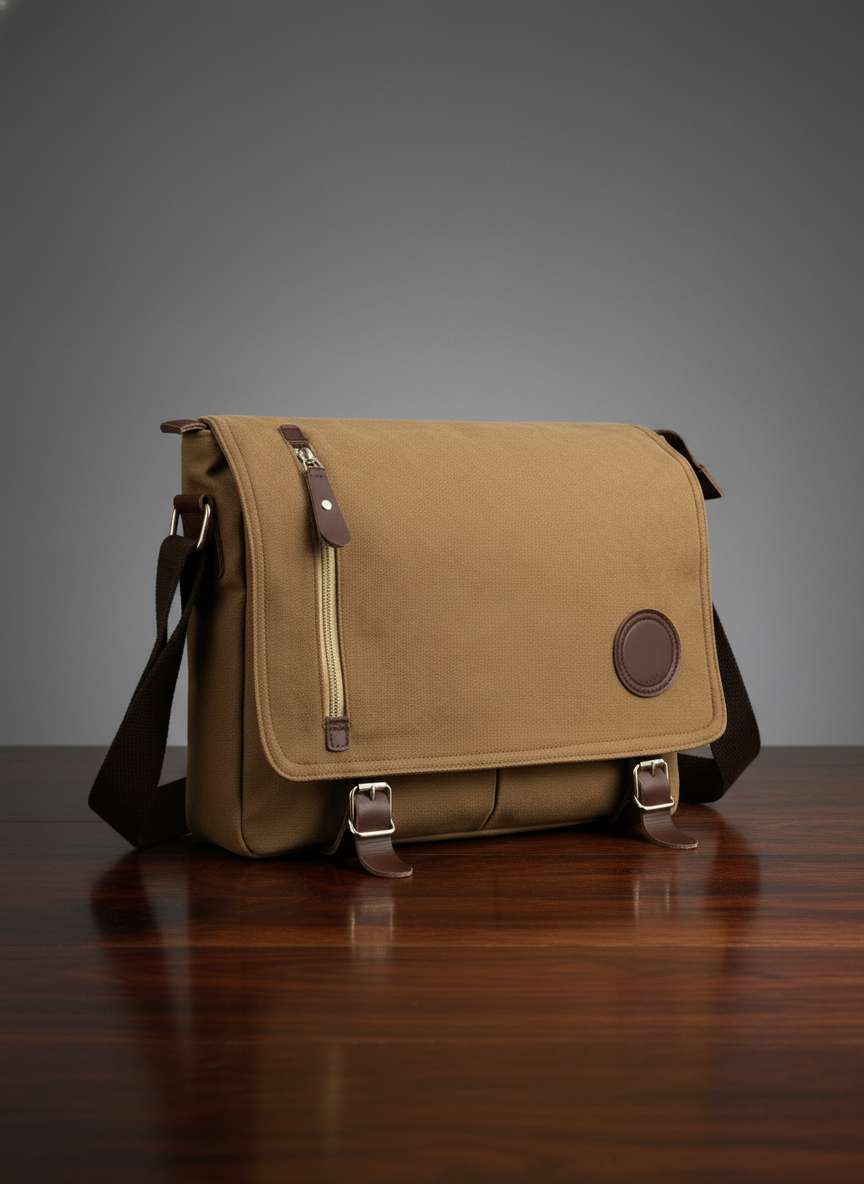 Premium Canvas Messenger Bag - 2