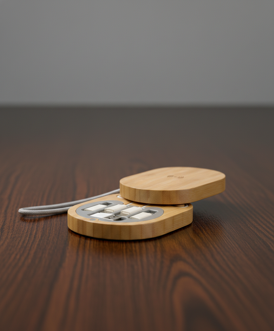 6 in 1 Bamboo Wireless Charging Cable Set - 3