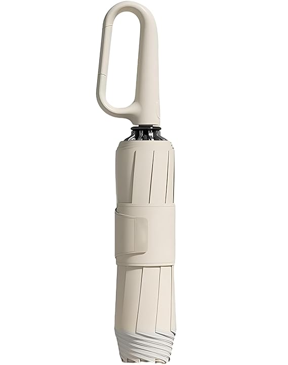 2 Fold Ring Buckle Umbrella - 24 Inch (Beige)