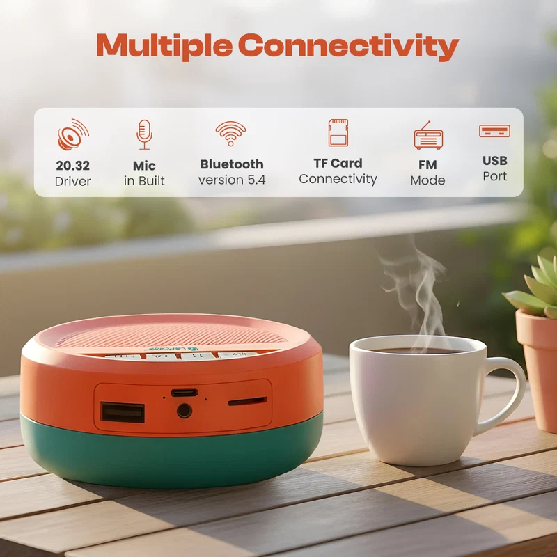 Lapcare Jadde | 5W Clear Audio | Bluetooth v5.4 | 8 Inch * 2 drivers | Up to 8 Hours | Multiple Connectivity - 4