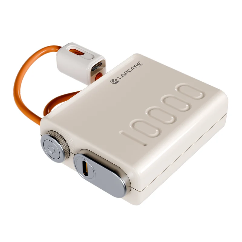 Lapcare Royale | Dual In-Built Cables | 22.5W Wired Output | 10000mAh Powerbank | Digital Display