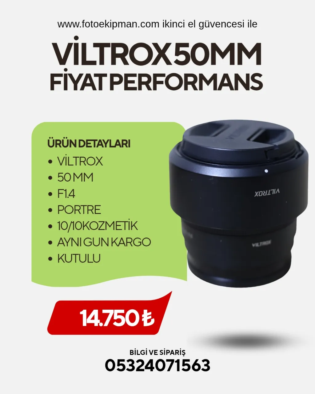Viltrox 50 mm portre lensi 