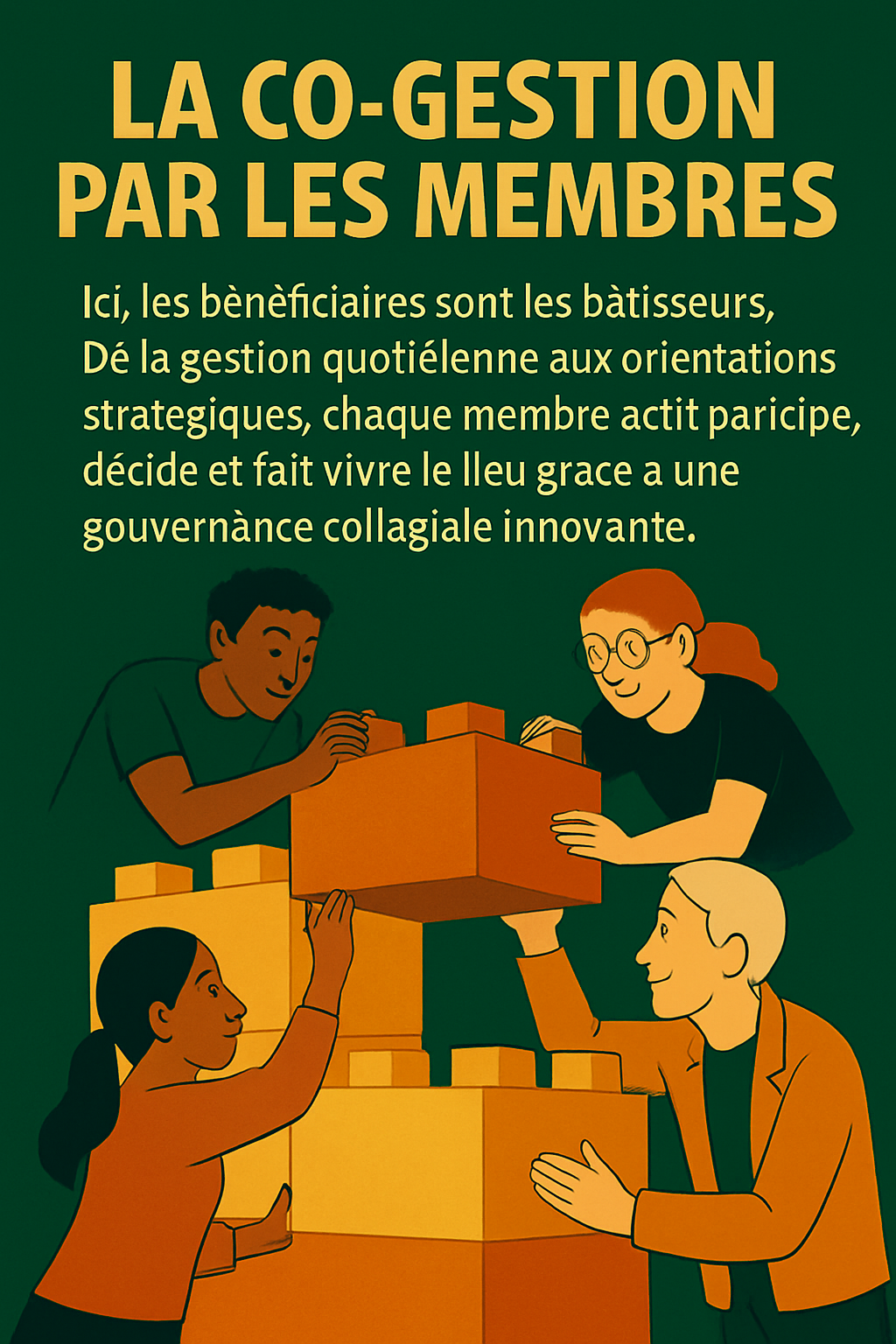 Illustration pour la co-gestion par les membres