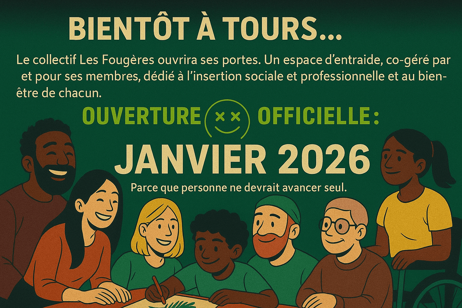 A soft, bright photo of a fern forest.