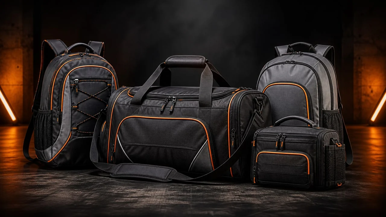 School bags, sports backpacks, and duffel bags