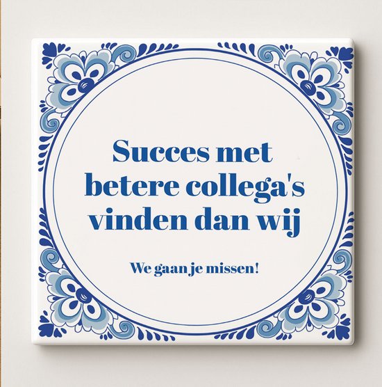 Grappige Tegel Afscheid Collega