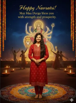 Gemini "Happy Navratri" Prompt