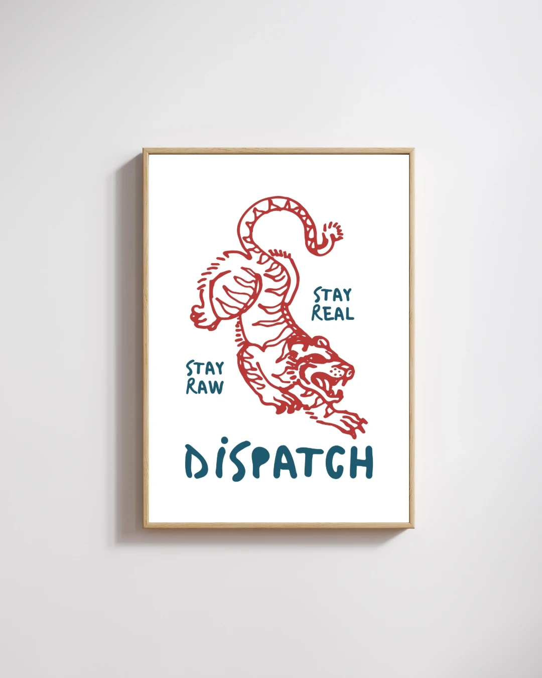 Tiger Line Art Dispatch Typography