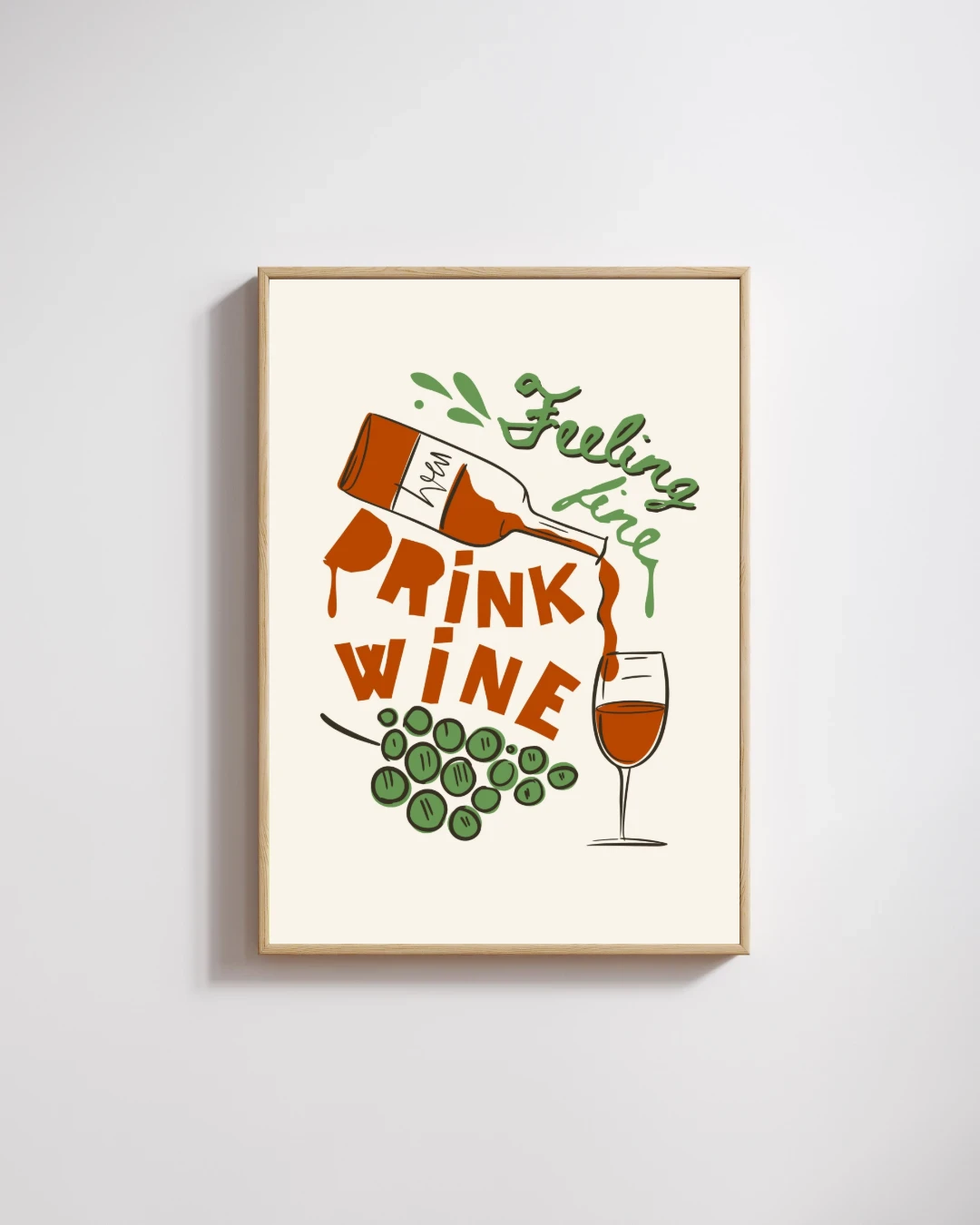 Drink Wine Typography