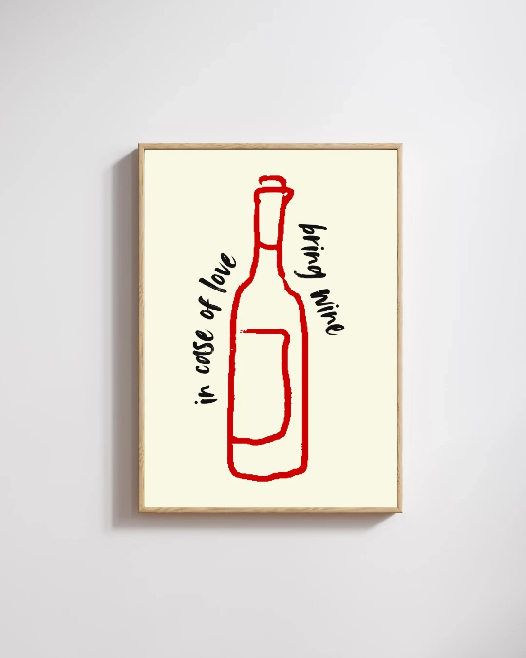 Wine Bottle Sketch with Quote