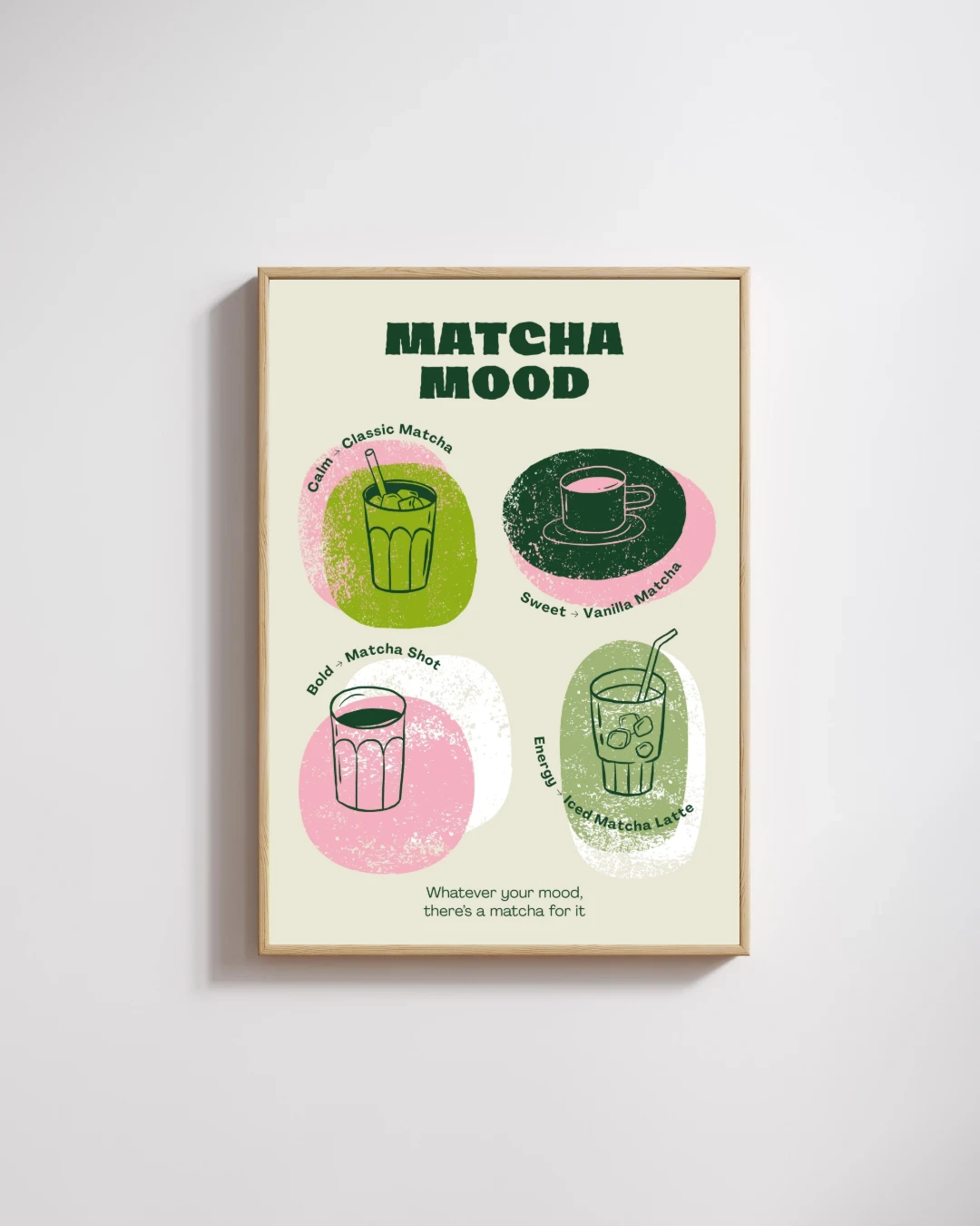 Matcha Mood Retro Illustration