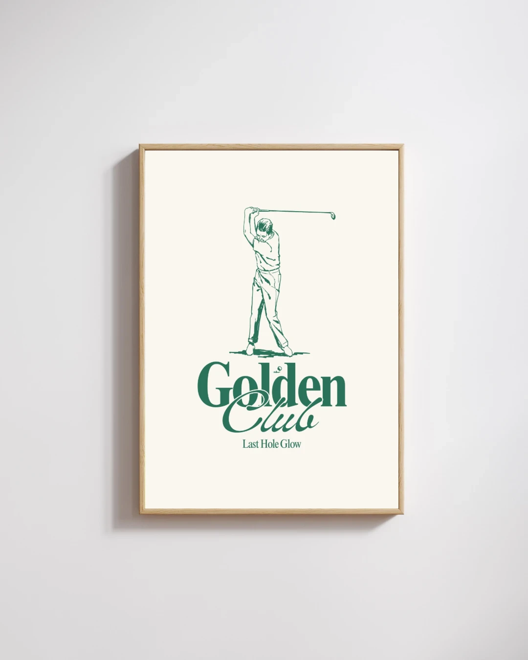 Golf Salınışı Vintage Çizim