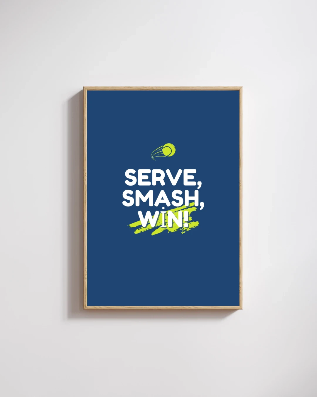 Serve Smash Win Tenis Tipografi