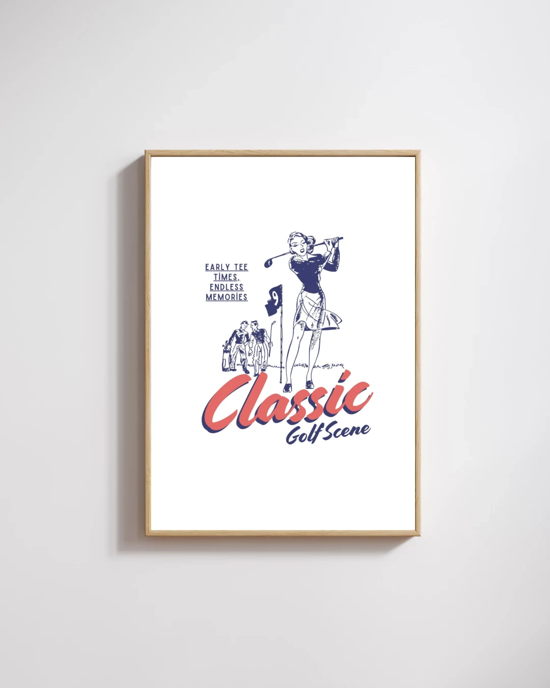 Retro Golf Sahnesi Tipografi