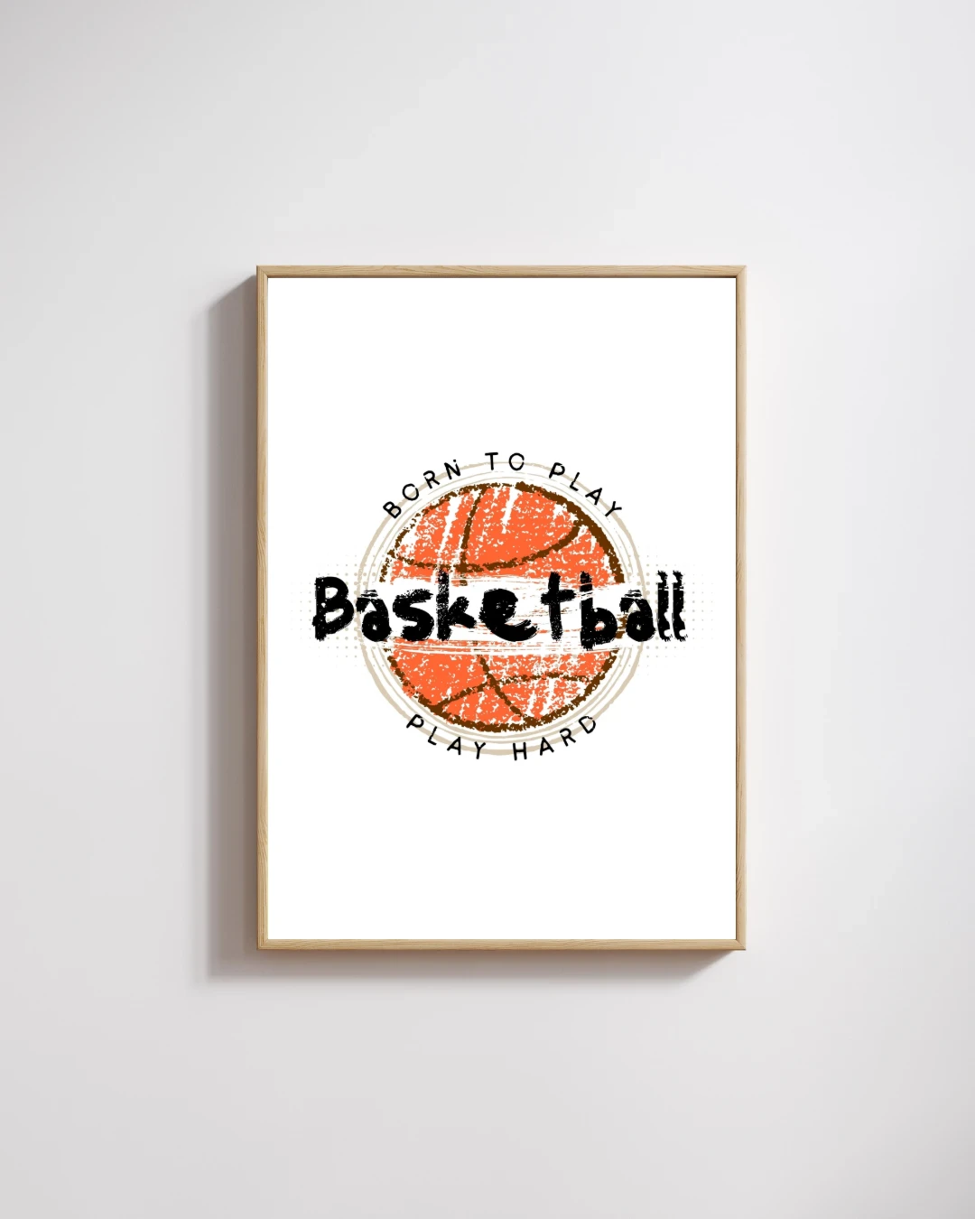 Basketbol Born to Play Tipografi
