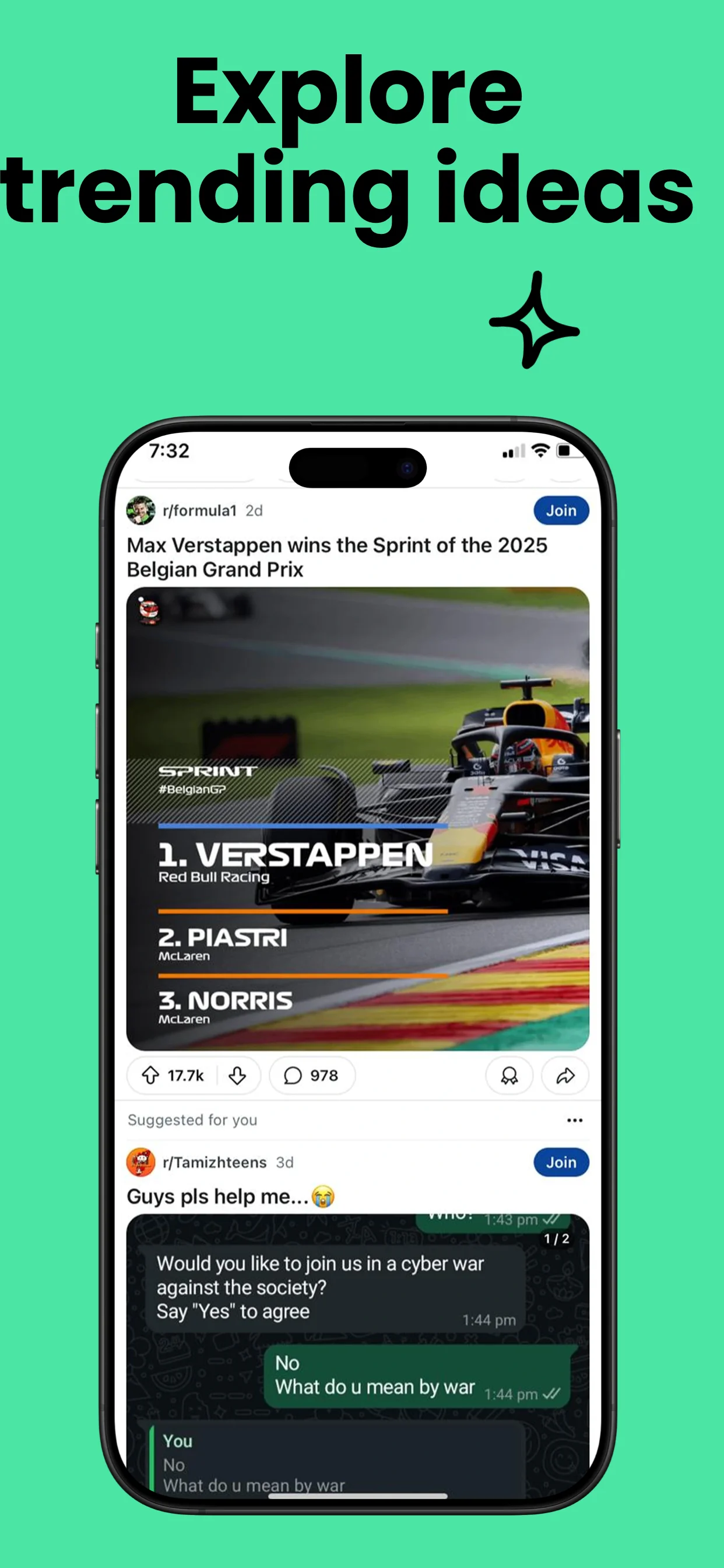 App Store screenshot template for news app – topic categories filter