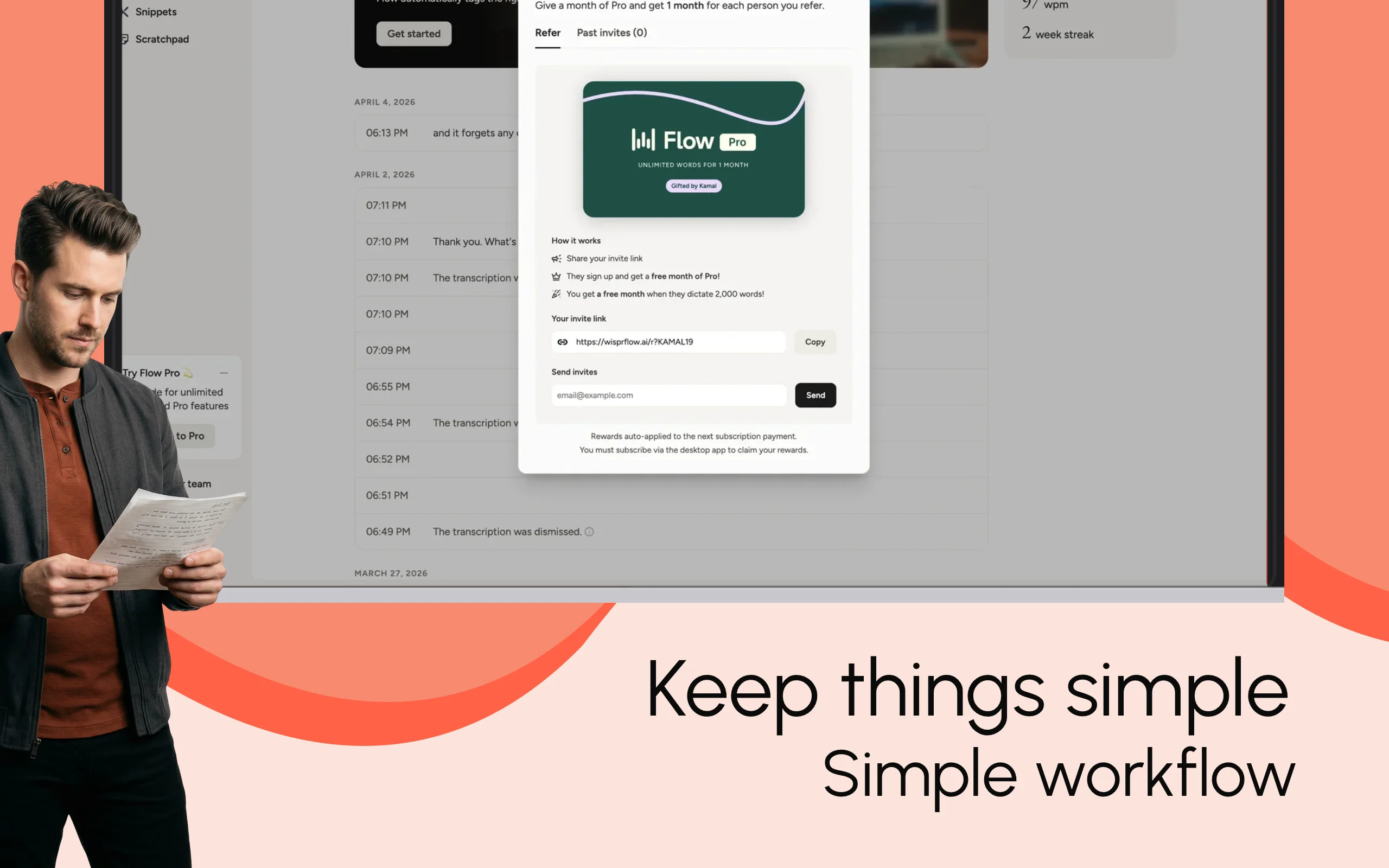 App Store screenshot template for focus Mac app – deepwork clarity flowstate precision