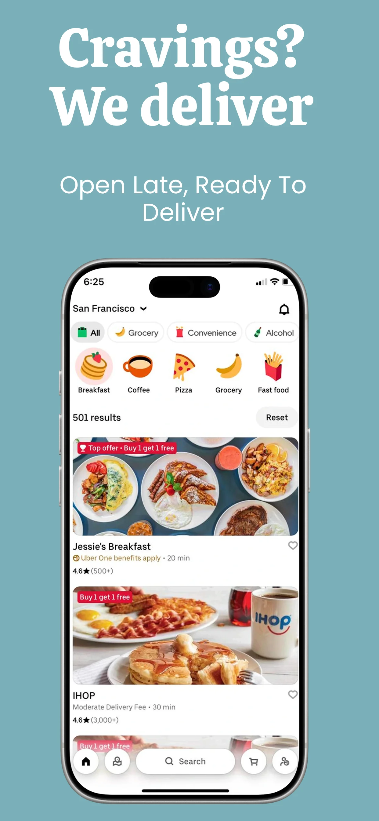 App Store screenshot template for grocery delivery app – product categories
