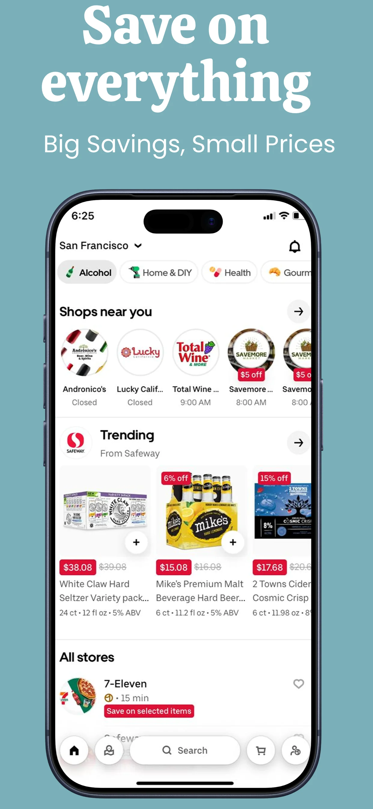 App Store screenshot template for grocery delivery app – order tracking