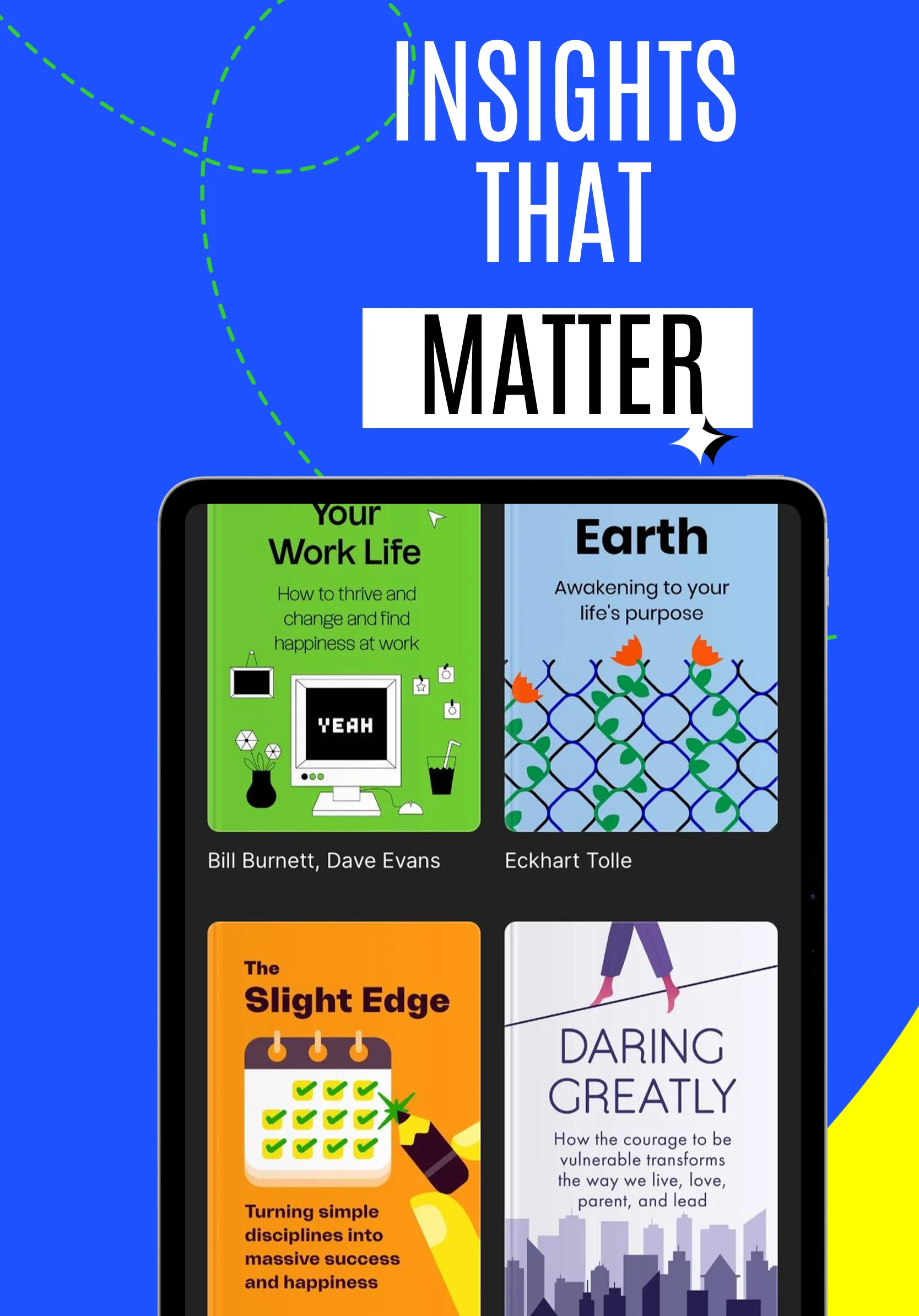 App Store screenshot template for book summary app – 15 min read progress iPad