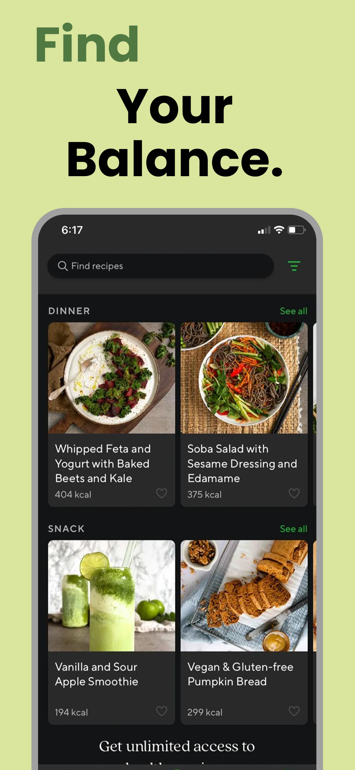 App Store screenshot template for nutrition app – meal log daily tracking