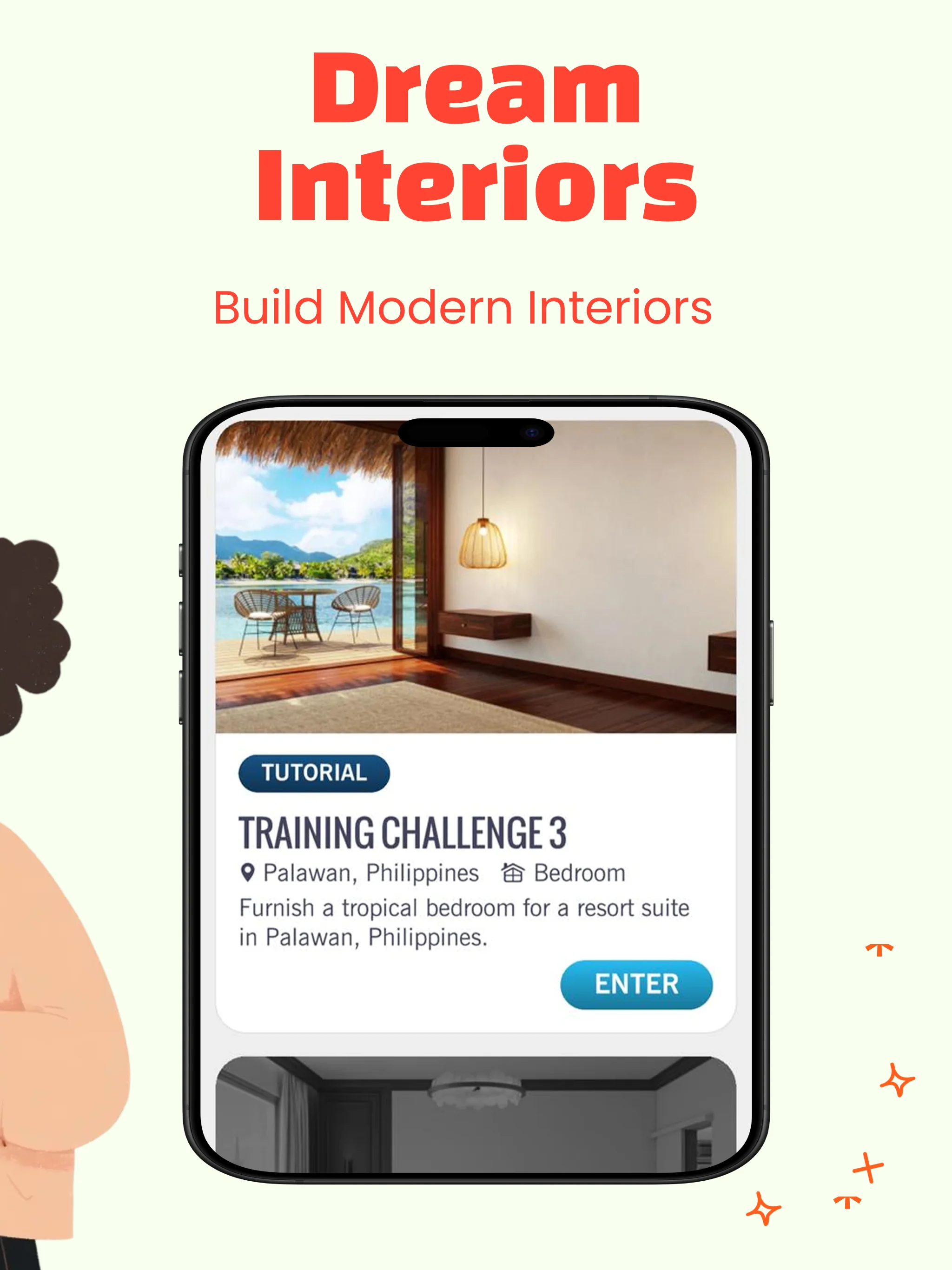 App Store screenshot template for lifestyle app – saved favorites iPad