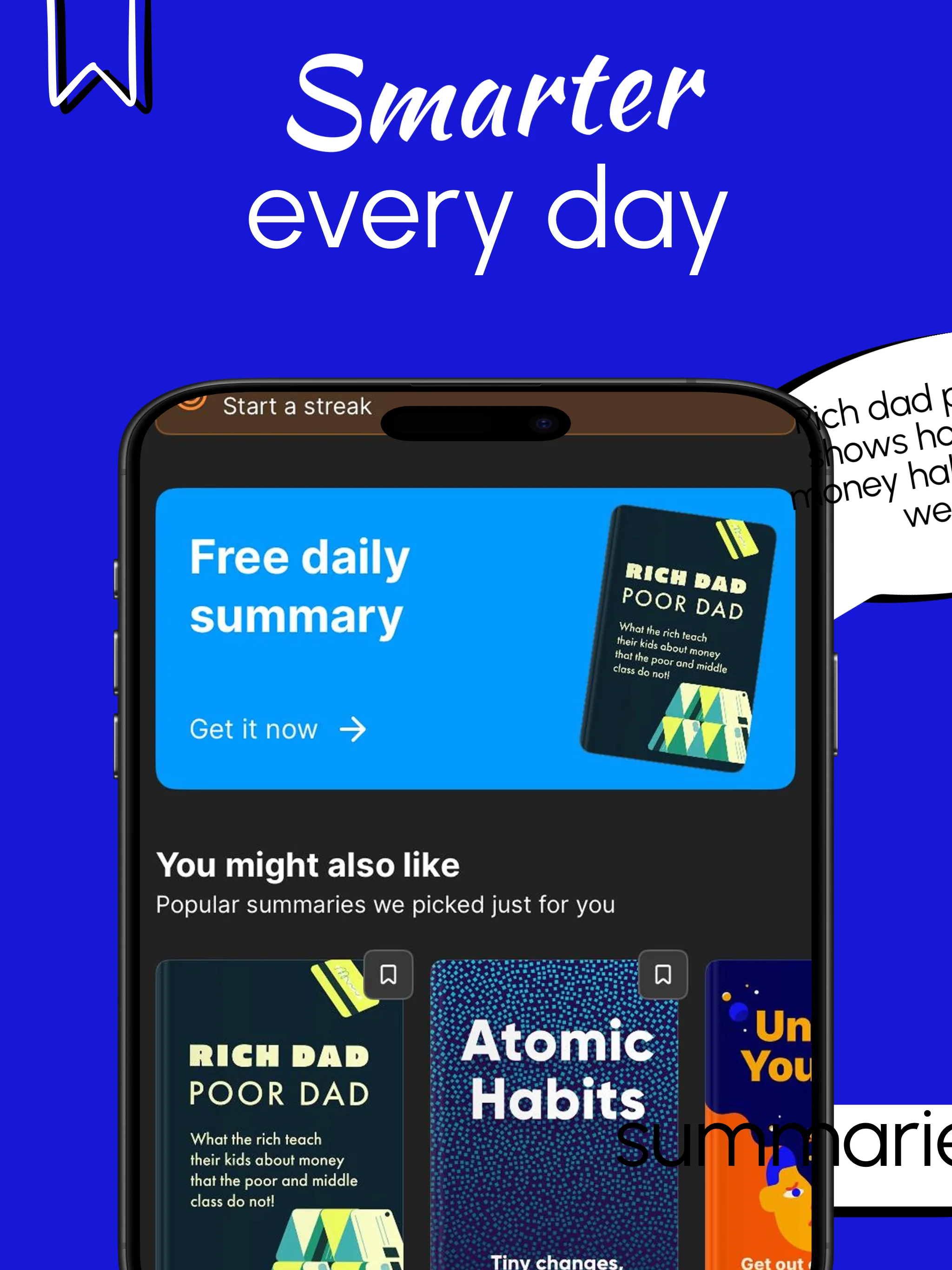 App Store screenshot template for book summary app – productivity shelf iPad