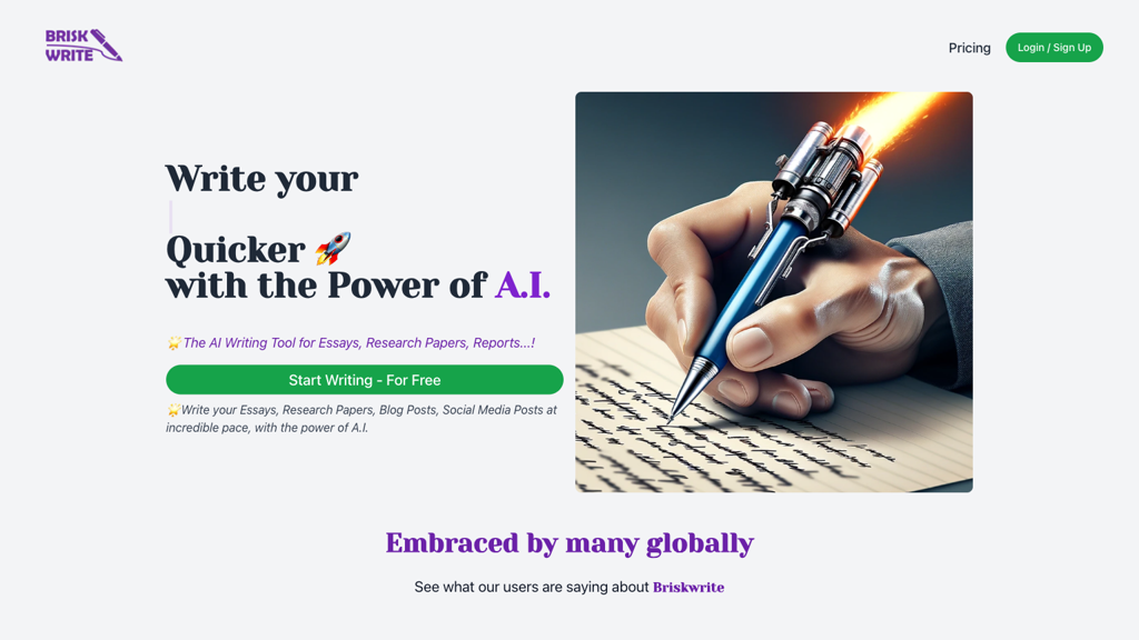BriskWrite: AI Writing Assistant