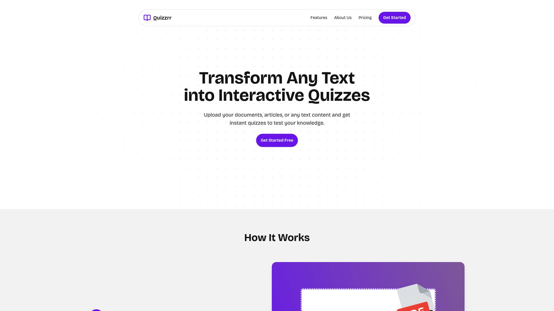 Quizzrr: Turn Text into Interactive Quizzes