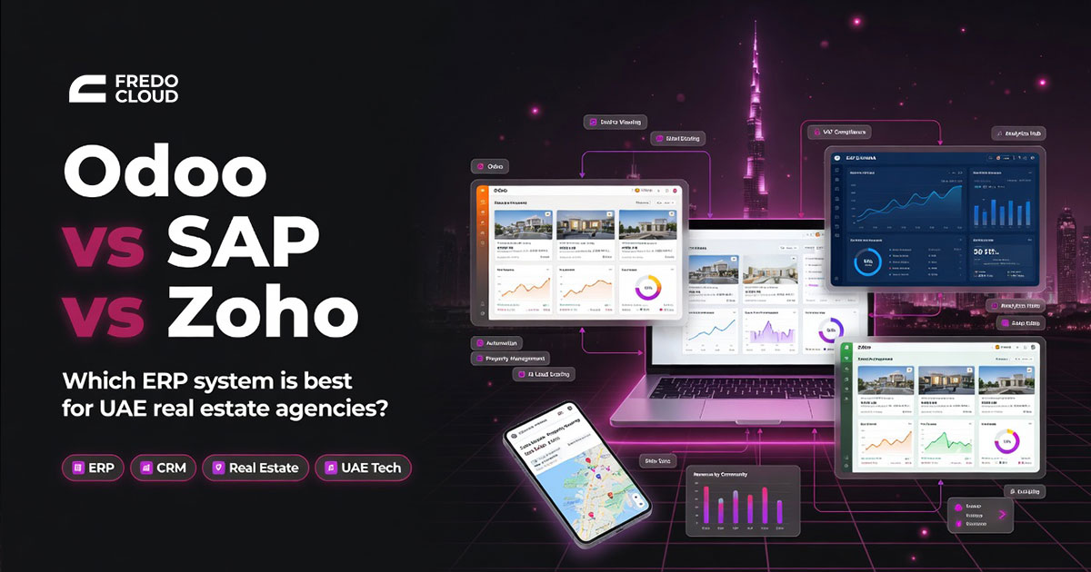 Odoo vs SAP vs Zoho ERP comparison for UAE real estate agencies